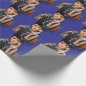 Retro Pop Art Illustratie Cadeau Cadeaupapier (Hoek)