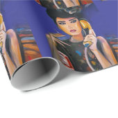 Retro Pop Art Illustratie Cadeau Cadeaupapier (Rol Hoek)
