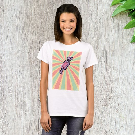 Retro Pop Art Ingepakte Snoepgoed T-shirt