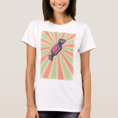 Retro Pop Art Ingepakte Snoepgoed T-shirt (Voorkant)
