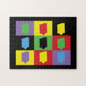 Retro Pop Art Iowa Patroon Legpuzzel (Horizontaal)