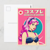 Retro Pop Art Japan Anime Cosplay Humor Briefkaart (Voorkant / Achterkant)