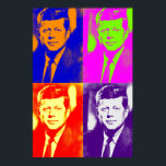 Retro Pop Art JFK John F. Kennedy Poster<br><div class="desc">Voormalig Amerikaans President John F. Kennedy Pop Art Digital Afbeelding - American History and Politics Posters Prints</div>