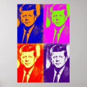 Retro Pop Art JFK John F. Kennedy Poster (Voorkant)