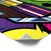 Retro Pop Art Jukebox Poster (Hoek)