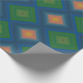 Retro Pop Art Kleur Streep Diamantpatroon Cadeaupapier (Hoek)