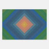 Retro Pop Art Kleur Streep Diamantpatroon Inpakpapier Vel (Voorkant)