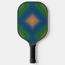 Retro Pop Art Kleurlijn Streep Diamantpatroon Pickleball Paddle
