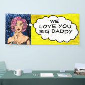 Retro Pop Art  Lady Big Daddy Banner (Beurs)