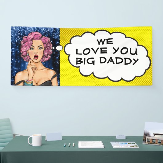 Retro Pop Art  Lady Big Daddy Banner (Beurs)