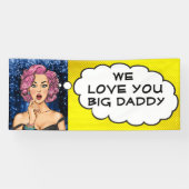 Retro Pop Art  Lady Big Daddy Banner (Horizontaal)