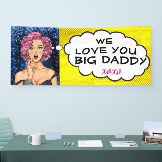 Retro Pop Art Lady Big Daddy Banner (Beurs)