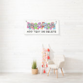 Retro Pop Art  Lady Birthday Banner (Insitu)