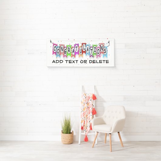 Retro Pop Art  Lady Birthday Banner (Insitu)