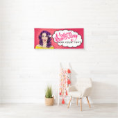 Retro Pop Art  Lady Birthday Banner (Insitu)