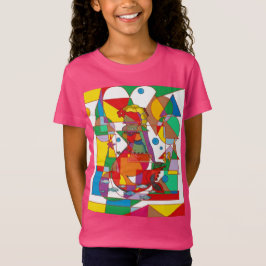 Retro Pop Art Mermaid Colorful Comic Style Square  T-shirt