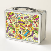 Retro Pop Art Metal Lunch Box (Achterkant)