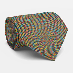 Retro Pop Art Mozaïek - Optische Illusie Stropdas