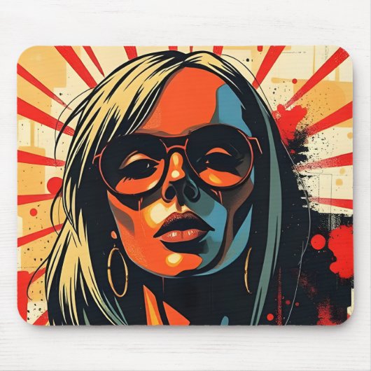 Retro Pop Art Muismat (Voorkant)