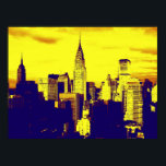 Retro Pop Art New York City Poster<br><div class="desc">New York City Midtown Old Style Afbeelding -  New York Artworks</div>
