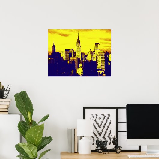 Retro Pop Art New York City Poster (Thuiskantoor)
