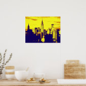 Retro Pop Art New York City Poster (Keuken)