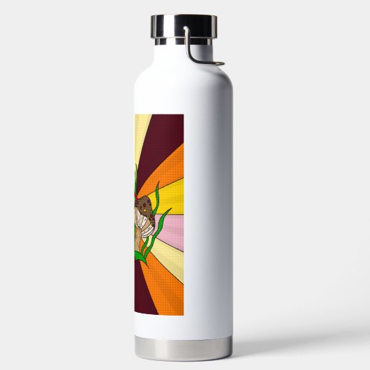 Retro Pop Art-paddenstoelen Waterfles (Links)