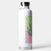 Retro Pop Art paddenstoelen Waterflesje Waterfles (Rechts)