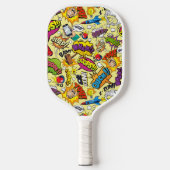 Retro Pop Art Pickleball Paddle (Voorkant)