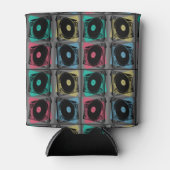 Retro Pop Art Platenspelers Blikjeskoeler (Voorkant)