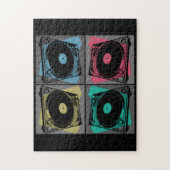 Retro Pop Art Platenspelers Legpuzzel (Verticaal)