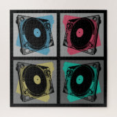 Retro Pop Art Platenspelers Legpuzzel (Verticaal)