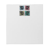Retro Pop Art Platenspelers Notitieblok (Voorkant)