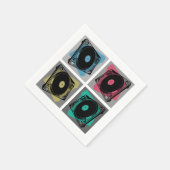 Retro Pop Art Platenspelers Servet (Hoek)