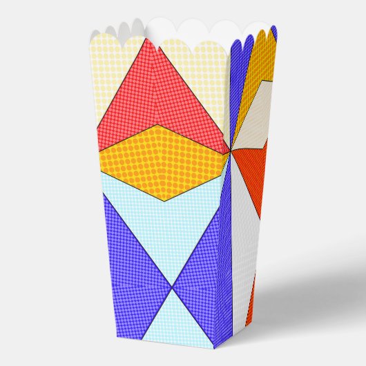 Retro Pop Art Popcorn Bedankdoosjes (Voorkant)