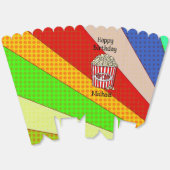 Retro Pop Art Popcorn Gepersonaliseerde Verjaardag Bedankdoosjes (Ongevouwen)