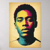 Retro Pop Art Portrait Print (Voorkant)