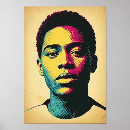 Retro Pop Art Portrait Print (Voorkant)