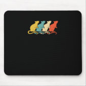  Retro Pop Art Rat Rodent Gift Idee Muismat (Voorkant)