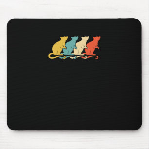 Retro Pop Art Rat Rodent Gift Idee Muismat