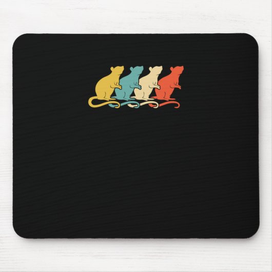 Retro Pop Art Rat Rodent Gift Idee Muismat (Voorkant)
