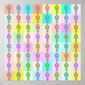 Retro Pop Art Robots v1 Poster (Voorkant)