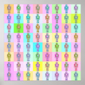 Retro Pop Art Robots v2 Poster (Voorkant)