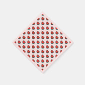 Retro Pop Art Rood Blauw Roze Harten Patroon Servet (Hoek)