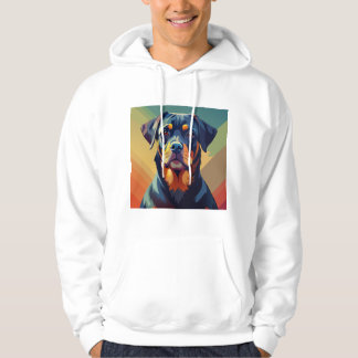Retro Pop Art Rottweiler - Kleurportret Hond Hoodie