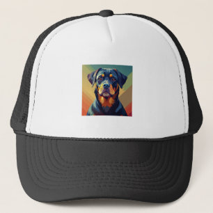 Retro Pop Art Rottweiler - Kleurrijk Hondenportret Trucker Pet