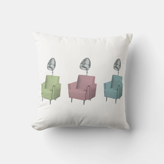 Retro Pop Art  salon droogketens piloot Kussen (Voorkant)