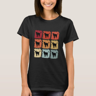 Retro Pop Art Siamese Cat Pet Gift Idee T-shirt