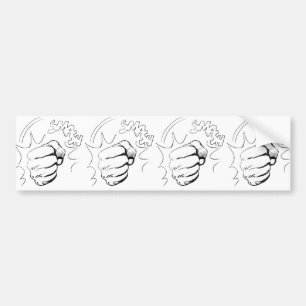 Retro Pop Art Smash Schets Bumpersticker