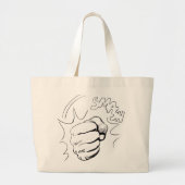 Retro Pop Art Smash Schets Canvas tas (Voorkant)